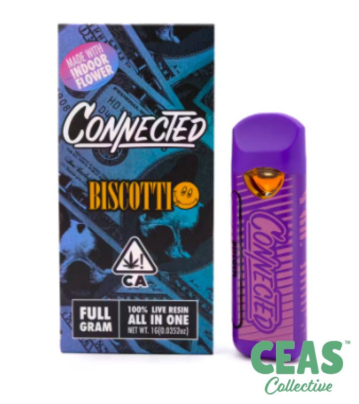 Biscotti Disposable Vape 1g Indica | CONNECTED | CEAS Biscotti Disposable Vape 1g Indica | CONNECTED | CEAS