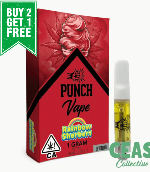 🌈🍧✨ Rainbow Sherbet 1G Distillate Vape – PUNCH | Hybrid