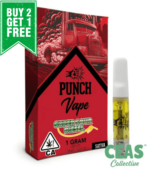 ⚡ Super Sour Diesel Distillate Vape 1G | Sativa | PUNCH