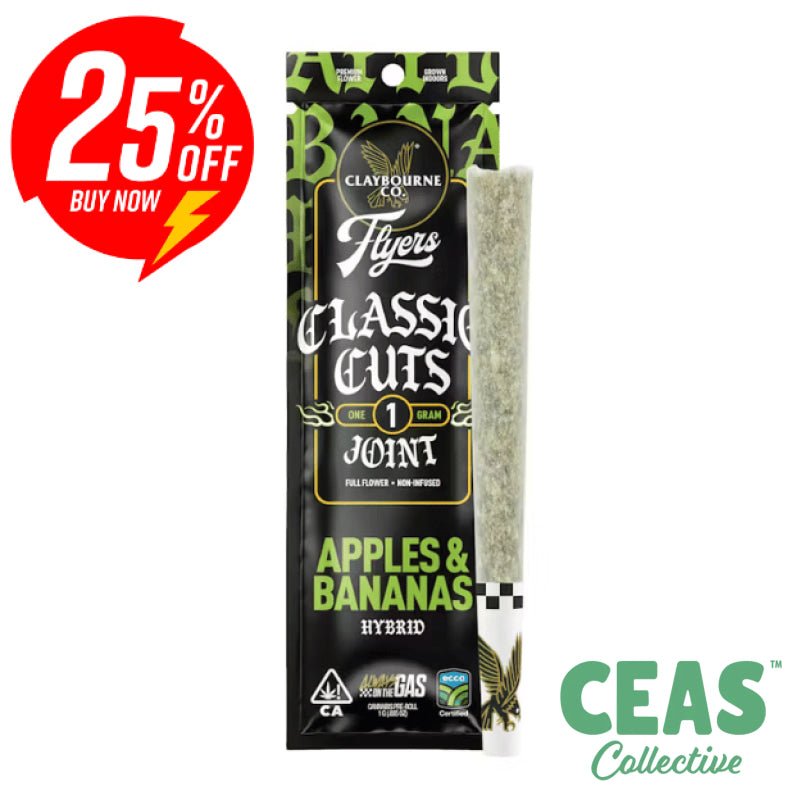 Apples & Bananas - Full Flyers Preroll 1g - Claybourne Co.