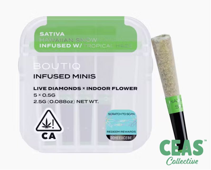 BTQ Hawaiian Snow - Infused Mini Preroll (5pk) 2.5g  - Sherbinskis