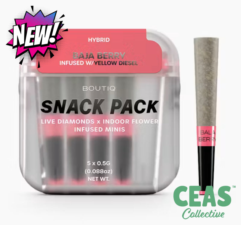 Baja Berry  Yellow Diesel - Infused Mini Preroll (5pk) 2.5g  - BOUTIQ