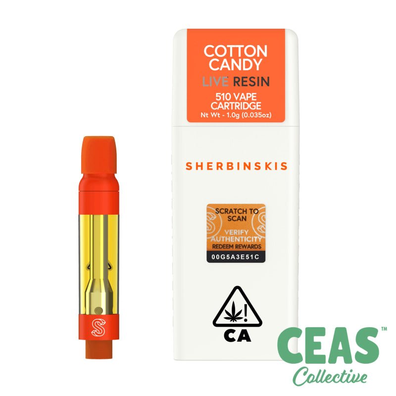 Cotton Candy - 510 Live Resin Cart 1g - Sherbinskis