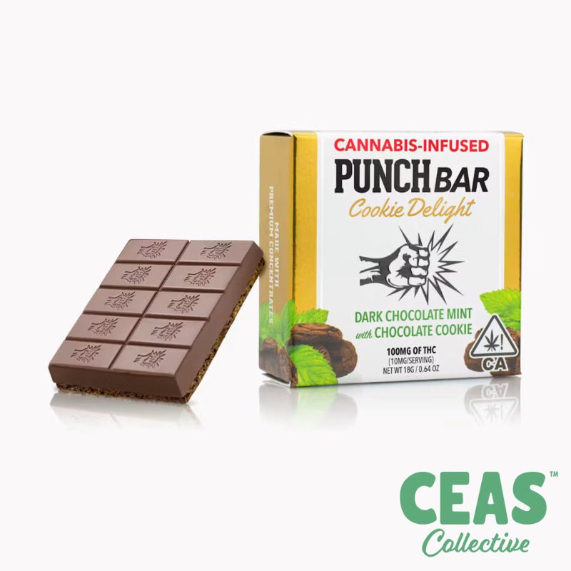 Dark Chocolate Mint (Cookie Delight) 100mg - PUNCH BAR