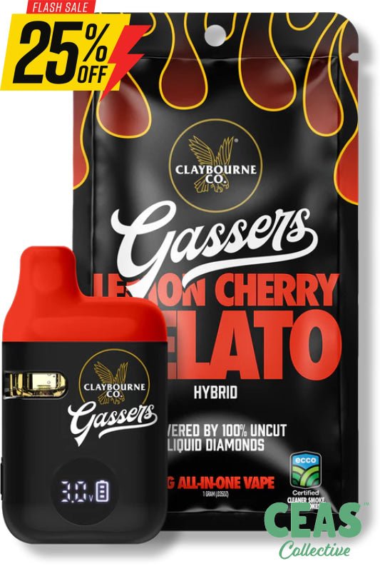 Lemon Cherry Gelato - AIO Gassers Vape 1g - Claybourne & Co.