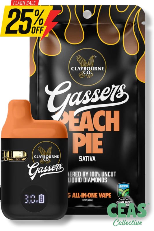 Peach Pie - AIO Gassers Vape 1g - Claybourne & Co.
