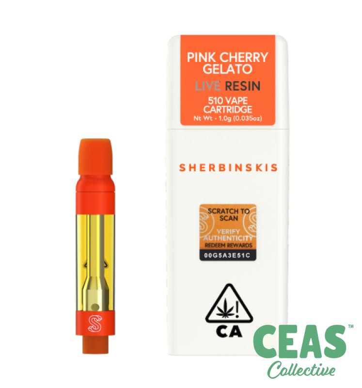Pink Cherry Gelato - 510 Live Resin Cart 1g - Sherbinskis
