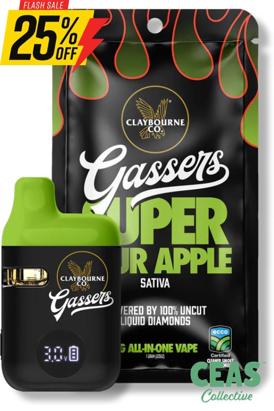 Super Sour Apple - AIO Gassers Vape 1g - Claybourne & Co.