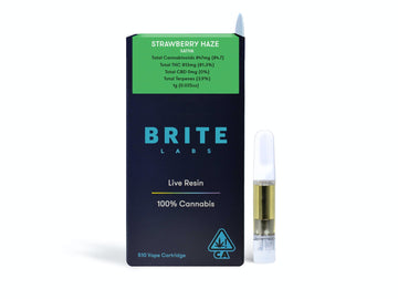 Strawberry Haze - 1G Live Resin Cartridge - Brite Labs