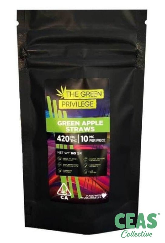 Green Apple Straws - 420 Mg