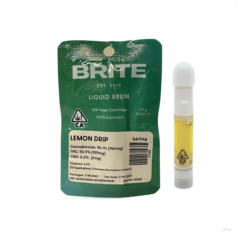 Lemon Drip - Liquid Resin 510 Cartridge Brite Labs