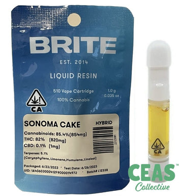 Sonoma Cake - Liquid Resin 510 Cartridge Brite Labs