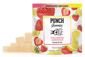 Punch Gummies - Strawberry Lemonade 100Mg