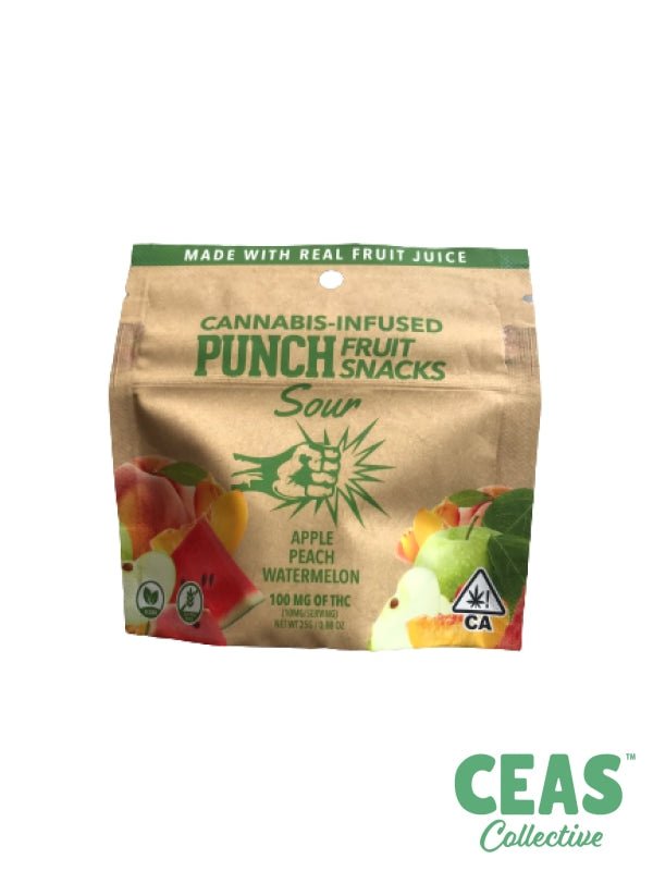 Punch Fruit Snacks - Apple Peach Watermelon (Sour) - 100mg